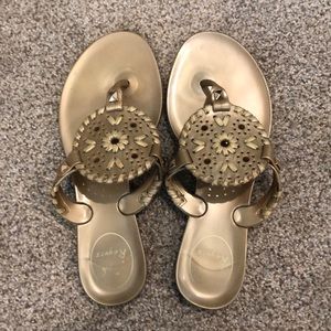 Gold Jack Roger Jelly Sandals